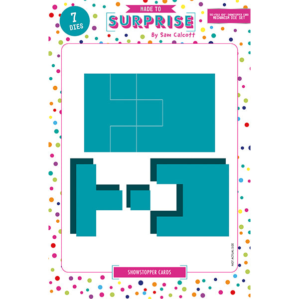 Made To Surprise Die Set 6in x 6in Tri-Fold Showstopper Mechanism Set of 7 | Showstopper Collection