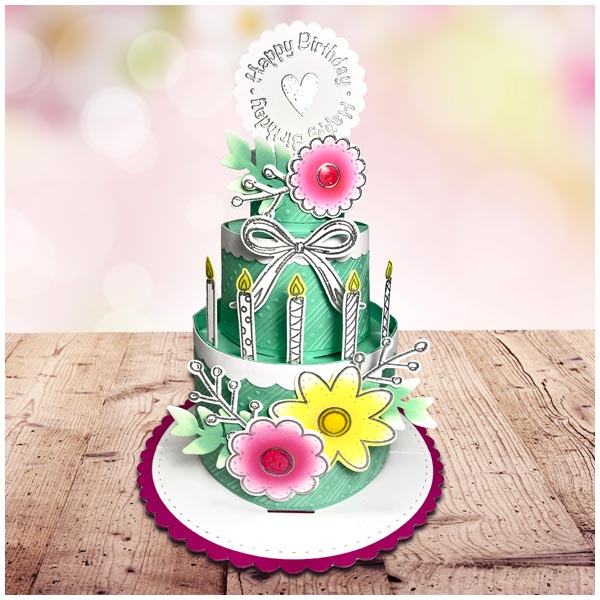Made To Surprise Die & Clear Stamp Set 3D Delight Additions Love & Cake by Sam Calcott | Set of 28