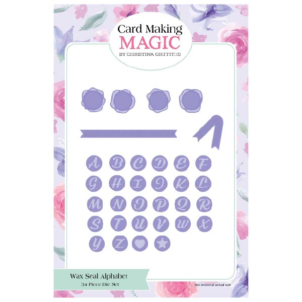 Card Making Magic Die Set Wax Seal Alphabet Set of 34 | Pretty Books Collection