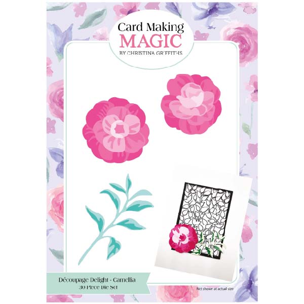 Card Making Magic Die Set Camellia Set of 30 | Decoupage Delight Collection
