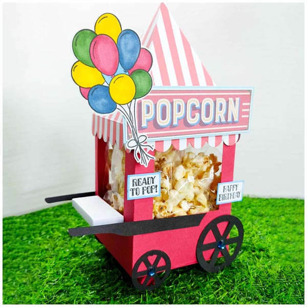 Simply Made Crafts 3D Die Set Fairground Attraction Popcorn Cart | Set of 12