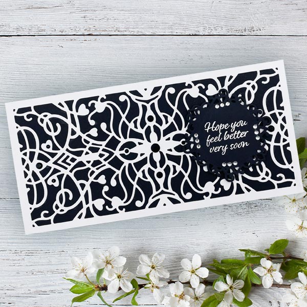 Card Making Magic Stamp & Die Set Tall and Elegant Simply Sentiments & Labels | Set of 12