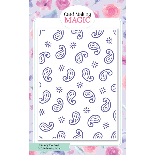 Card Making Magic Embossing Folder Paisley Dreams | 5in x 7in
