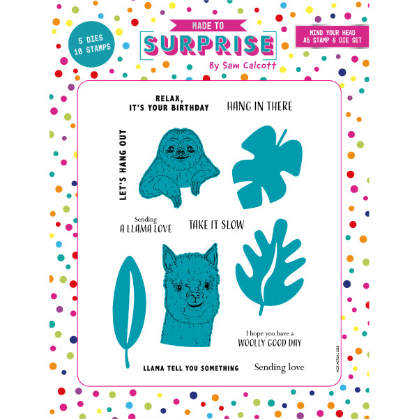 Made to Surprise A5 Stamp and Die Set Mind Your Head | Lift & Slide 