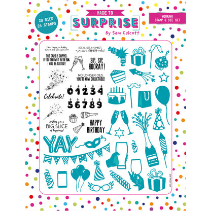 Made To Surprise Stamp and Die Set - Hoorah! | All Fun & Games