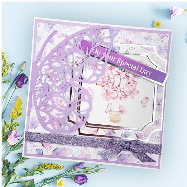 Card Making Magic Sticker Sheet Foiled Sentiments Set of 30| Butterfly Blossom Collection