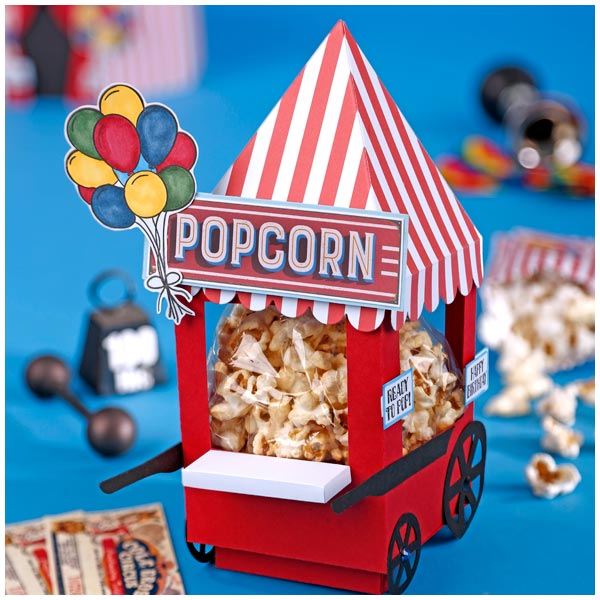 Simply Made Crafts 3D Die Set Fairground Attraction Popcorn Cart | Set of 12