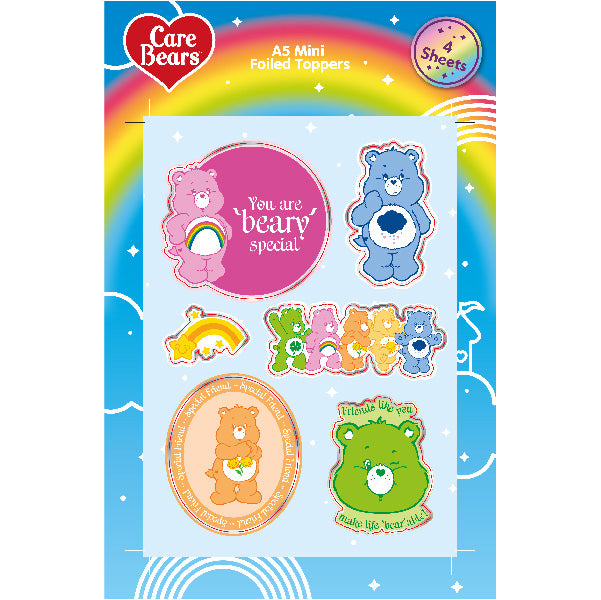 Care Bears A5 Foiled Topper Sheets | 4 Sheets