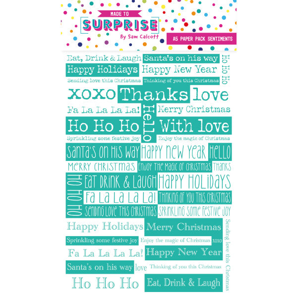 Made To Surprise A5 Paper Pack Festive Towers Sentiments 190gsm | 20 Sheets