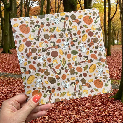 Peanuts 8 x 8 Paper Pack Fall Is Here | Chill Out & Be Thankful