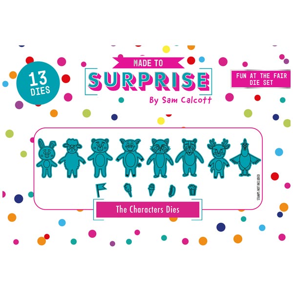 Made To Surprise Die Set Fun At The Fair The Characters Outline by Sam Calcott | Set of 13