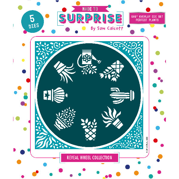 Made To Surprise Overlay Die Set 6in x 6in Perfect Plants Set of 5 | Reveal Wheel Collection