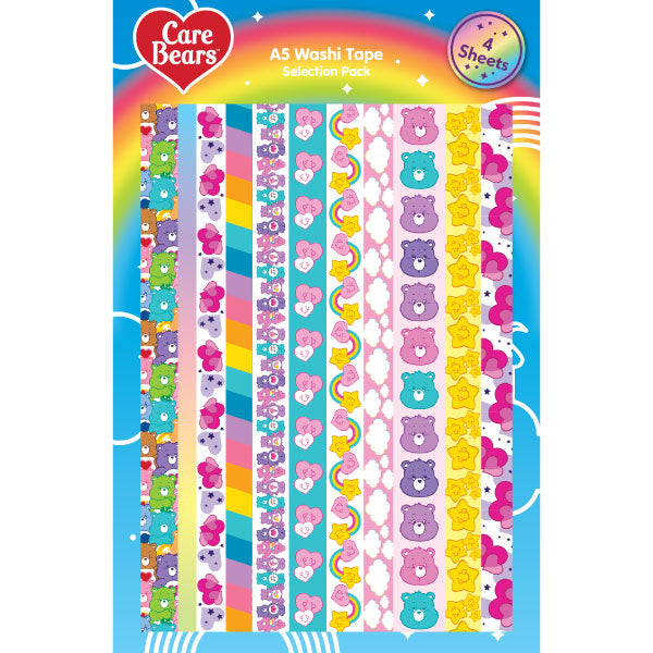 Care Bears A5 Washi Tape Selection Pack | Rainbows & Clouds
