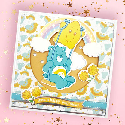 Care Bears 6in x 6in Foiled Paper Pack Background Patterns 190gsm | 24 Sheets