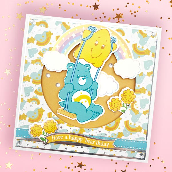 Care Bears 6in x 6in Foiled Paper Pack Background Patterns 190gsm | 24 Sheets