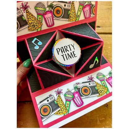Made To Surprise Embossing Folder Surprise Retro Pattern | 8in x 8in