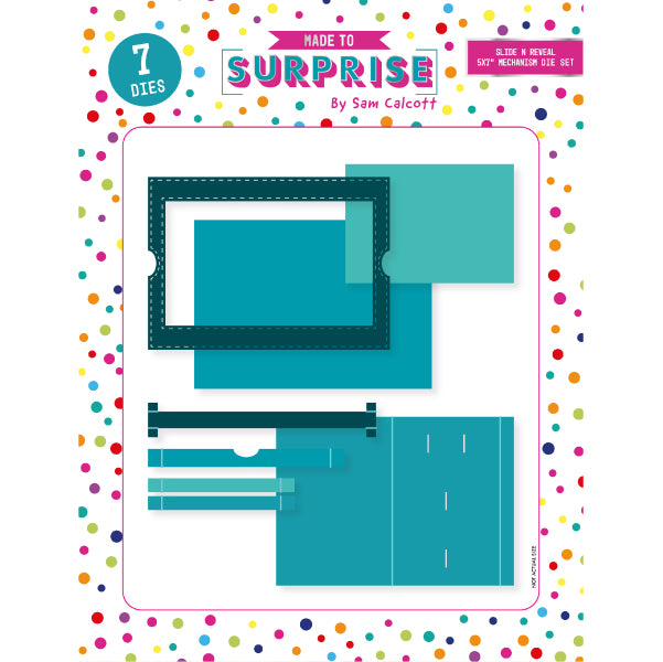 Made To Surprise 5in x 7in Mechanism Die Set Slide N Reveal | Set of 7