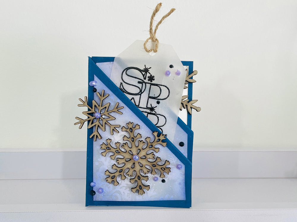 Double Diagonal Pocket Fold Card Template (Digital download)