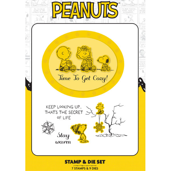 Peanuts Die and A6 Stamp Set Stay Cozy | Winter Break