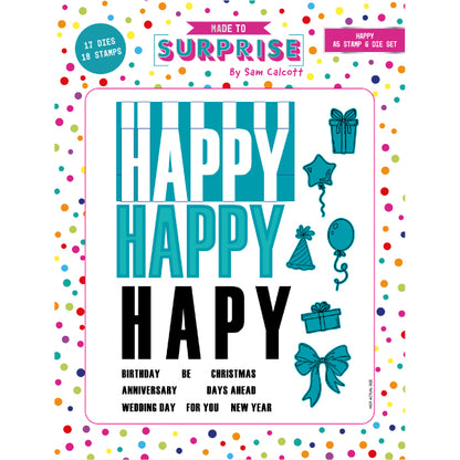 Made to Surprise A5 Stamp and Die Set HAPPY | Say It With Words