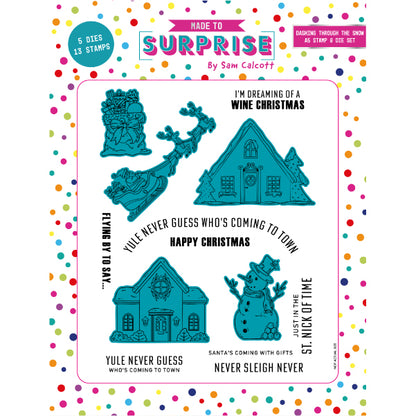 Made to Surprise A5 Stamp and Die Set Dashing Through The Snow | Jingle Bell Rock