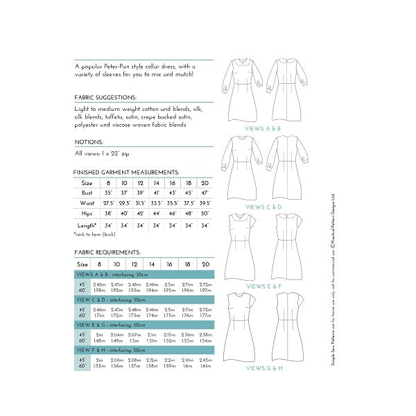 Digital Download | Simple Sew Trudy Dress Pattern