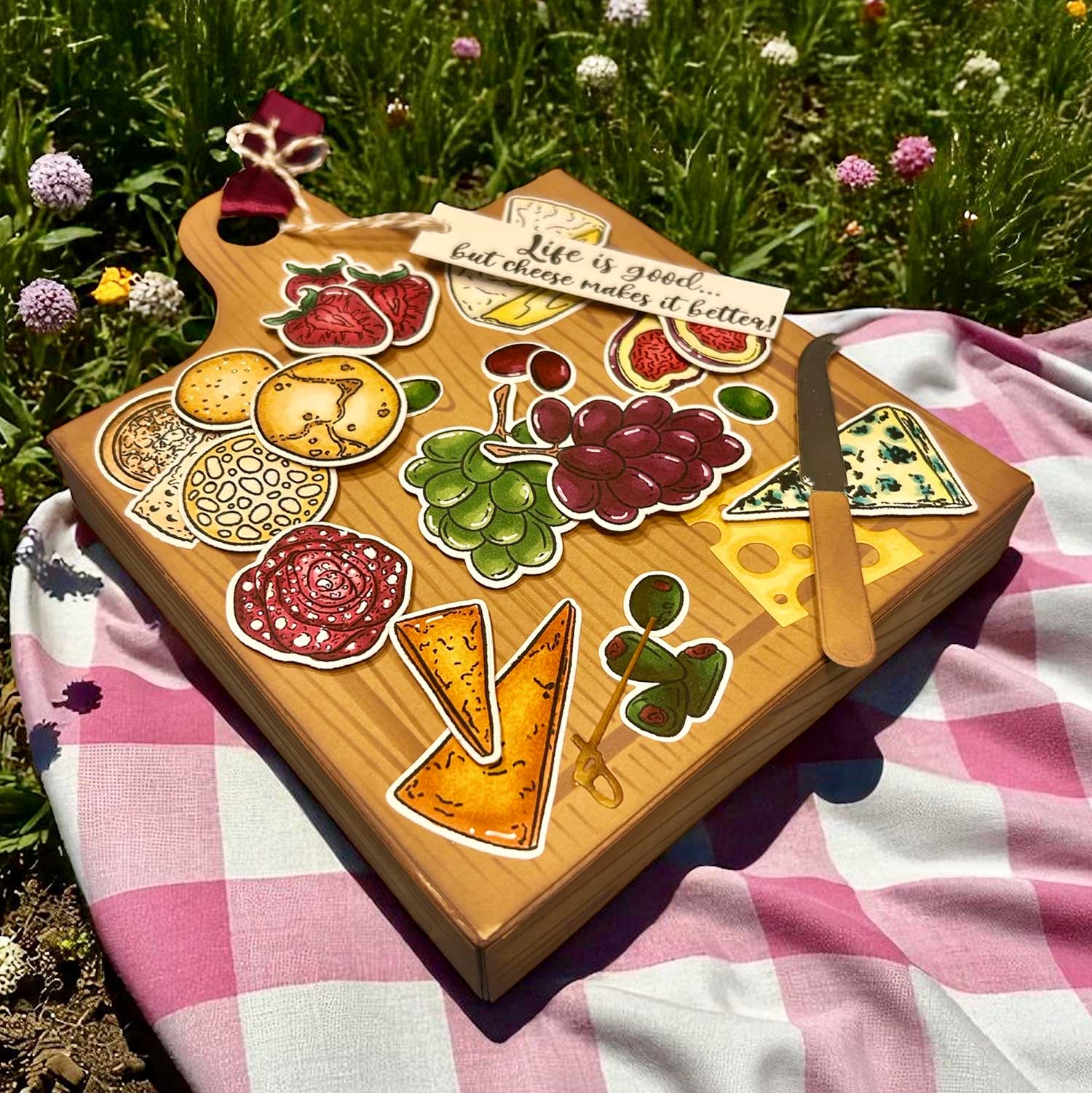 Made to Surprise A5 Stamp and Die Set Party Food | Going Against The Grain