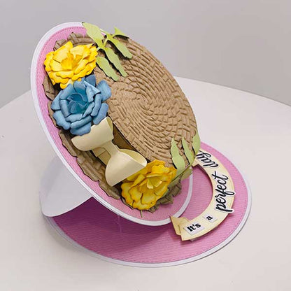 Card Making Magic 6in x 6in 3D Embossing Folder - Basket Weave | Hats Off To You