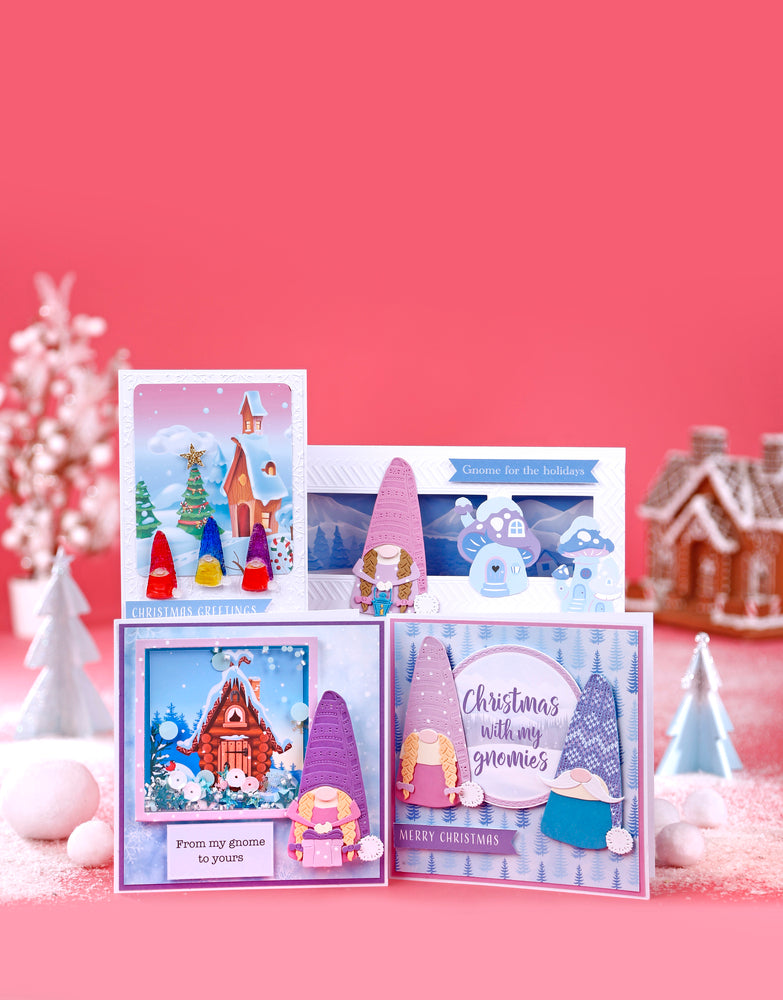 Die Cutting Essentials 119 Digital Downloads - Festive Gnomes Paper Pack