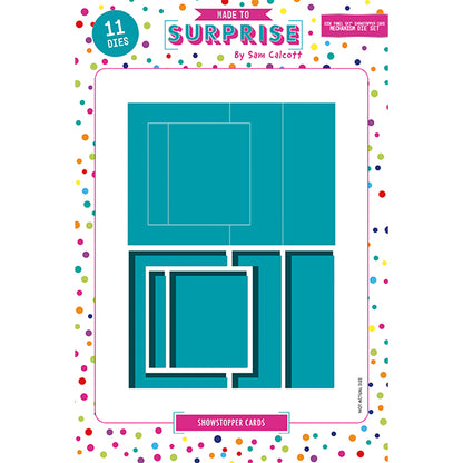 Made To Surprise Die Set 5in x 7in Side Panel Showstopper Mechanism Set of 11 | Showstopper Collection