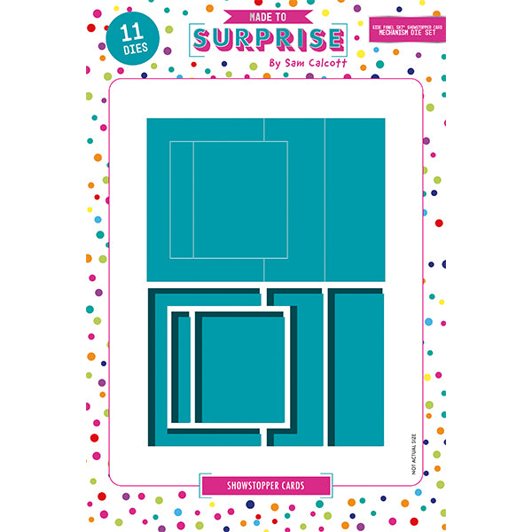 Made To Surprise Die Set 5in x 7in Side Panel Showstopper Mechanism Set of 11 | Showstopper Collection