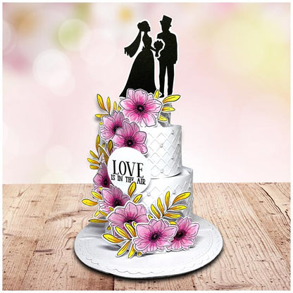 Made To Surprise Die & Clear Stamp Set 3D Delight Additions Love & Cake by Sam Calcott | Set of 28