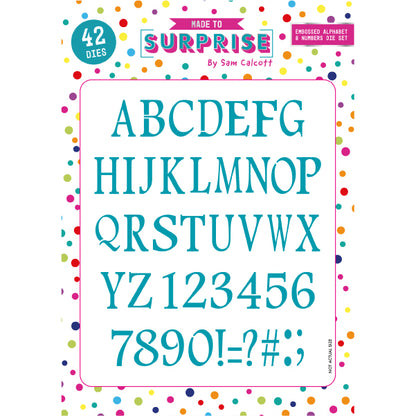Made to Surprise Die Set Embossed Alphabet & Numbers | Going Against The Grain