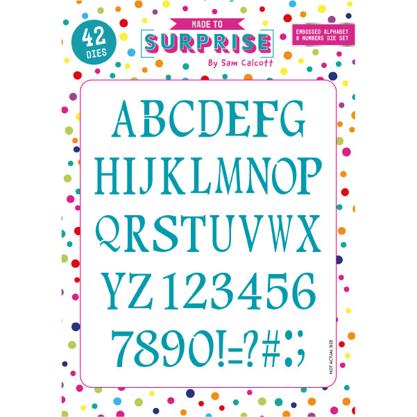Made to Surprise Die Set Embossed Alphabet & Numbers | Going Against The Grain