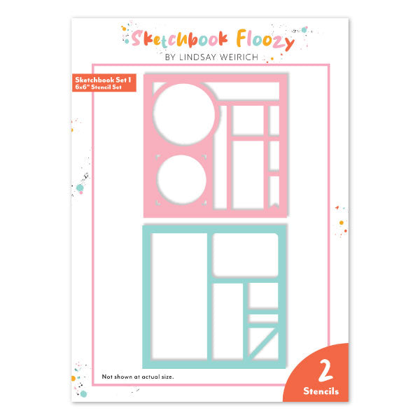 Frugal Crafter Stencil and Mask Set Sketchbook Floozy Set 1 | 6in x 6in