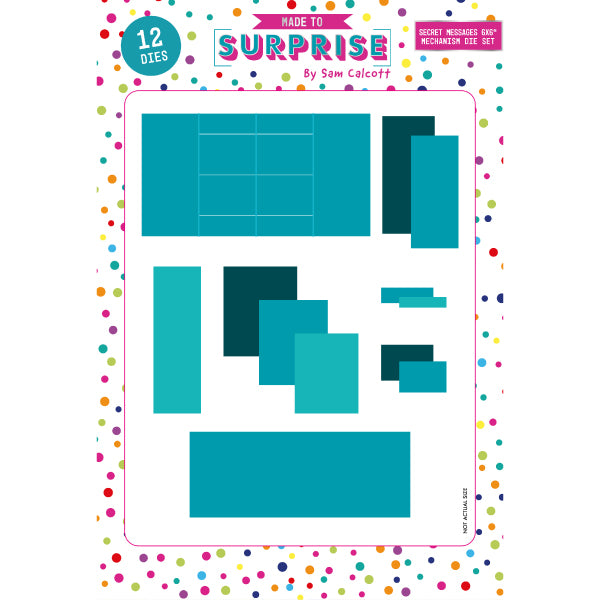 Made To Surprise Mechanism Die Set 6in x 6in Secret Messages Card | Set of 8