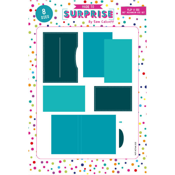 Made To Surprise Mechanism Die Set 5in x 7in Flip and See Flip Flap Card | Set of 8