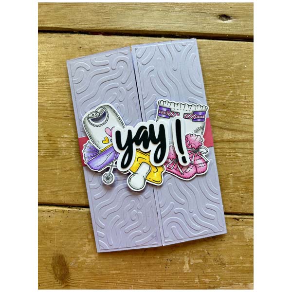 Made To Surprise Embossing Folder Secret Message Retro Lines | 8in x 8in