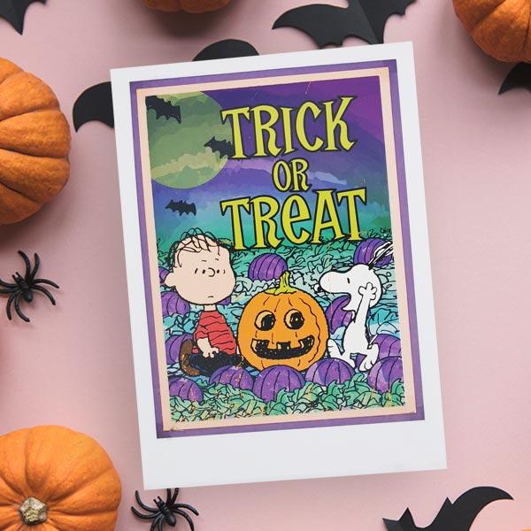 Peanuts A6 Postcard Pack Halloween Charlie Brown and Snoopy | Set of 8