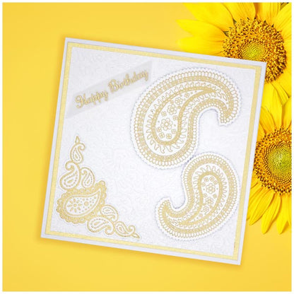 Card Making Magic Clear Stamp and Outline Die Set Paisley Dreams Modern Icons | Set of 15