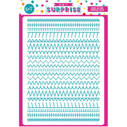Made To Surprise Embossing Folder Additions Sewing and More | 5in x 7in