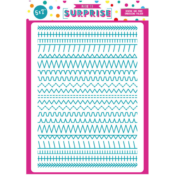 Made To Surprise Embossing Folder Additions Sewing and More | 5in x 7in