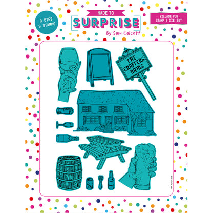 Made to Surprise A5 Village Pub Stamp and Die Set | Celebrate Summer