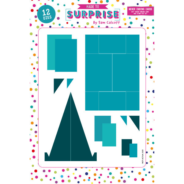 Made To Surprise 5in x 7in Card Creator Die Set Never Ending Card and Stand | Set of 12