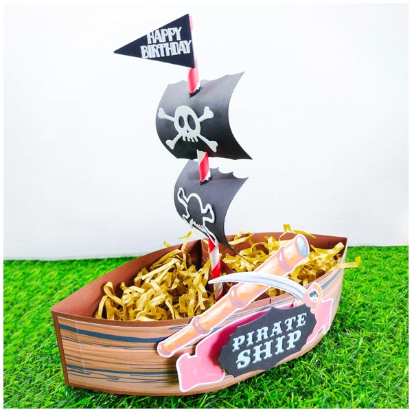 Simply Made Crafts 3D Die Set Fairground Attraction Pirate Ship | Set of 13
