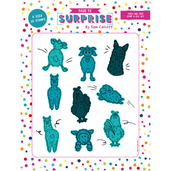 Made To Surprise Stamp & Die Set Flip and See Tails and Tops | Set of 28