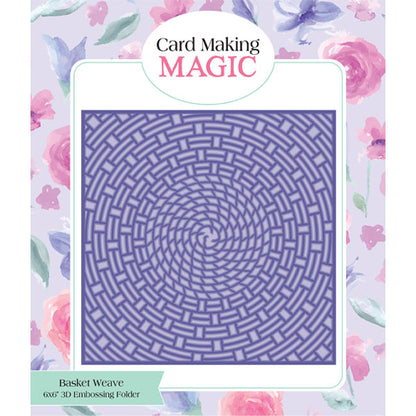 Card Making Magic 6in x 6in 3D Embossing Folder - Basket Weave | Hats Off To You