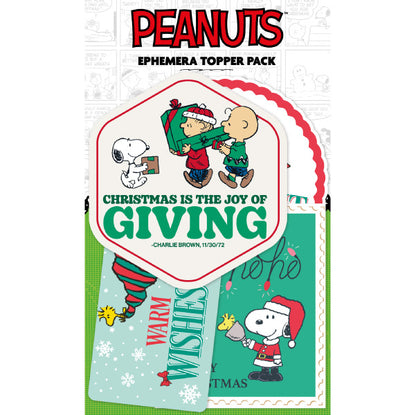 Peanuts Ephemera Topper Pack Festive Holidays Snoopy & Charlie Brown | Set of 16