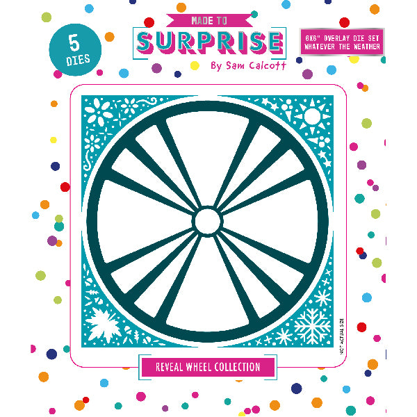 Made To Surprise Overlay Die Set 6in x 6in Whatever The Weather Set of 5 | Reveal Wheel Collection