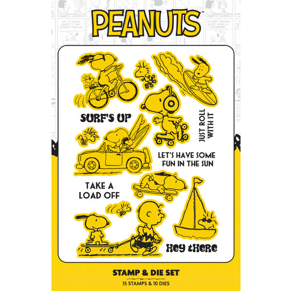 Peanuts Die and A6 Stamp Set Roll With It | J'adore La Plage